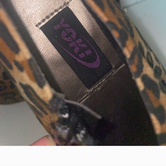 Leopard pattern heels chunky platform y2k booties mobster wife boots mafia wife - Picture 5 of 7